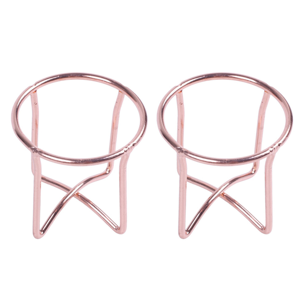 Gold Makeup Rack Makeup Powder Puff Drying Stand Holder