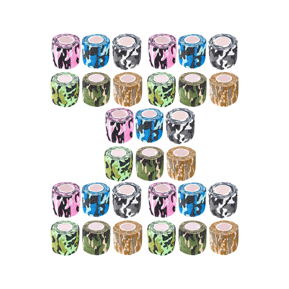 6 Roll Wrap Tape Bulk (Assorted and Camouflage Colors Random)