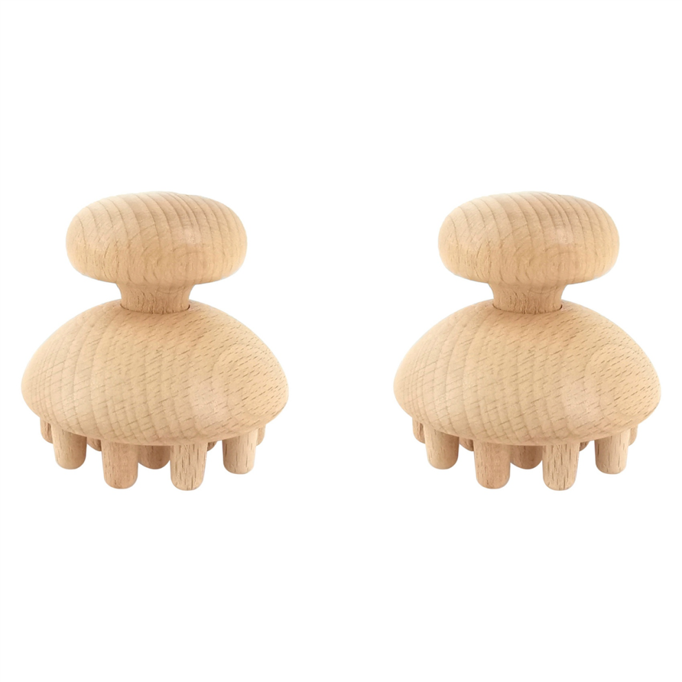 Wood Mushroom Shape Therapy Massage Tool Massager