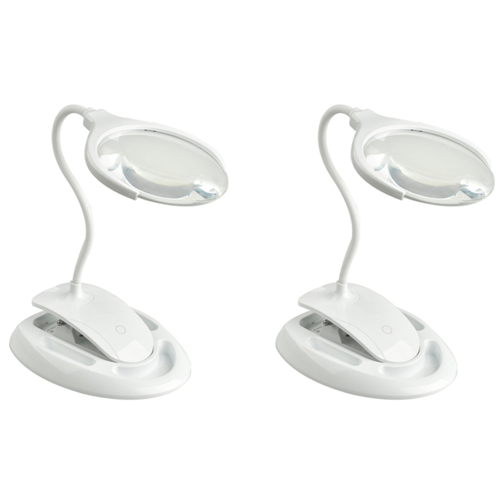 Light Handheld Magnifier 3X 8X Illuminated Rechargeable With