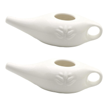 250Ml Ceramic Neti Pot Nose Cleaning Pot,White