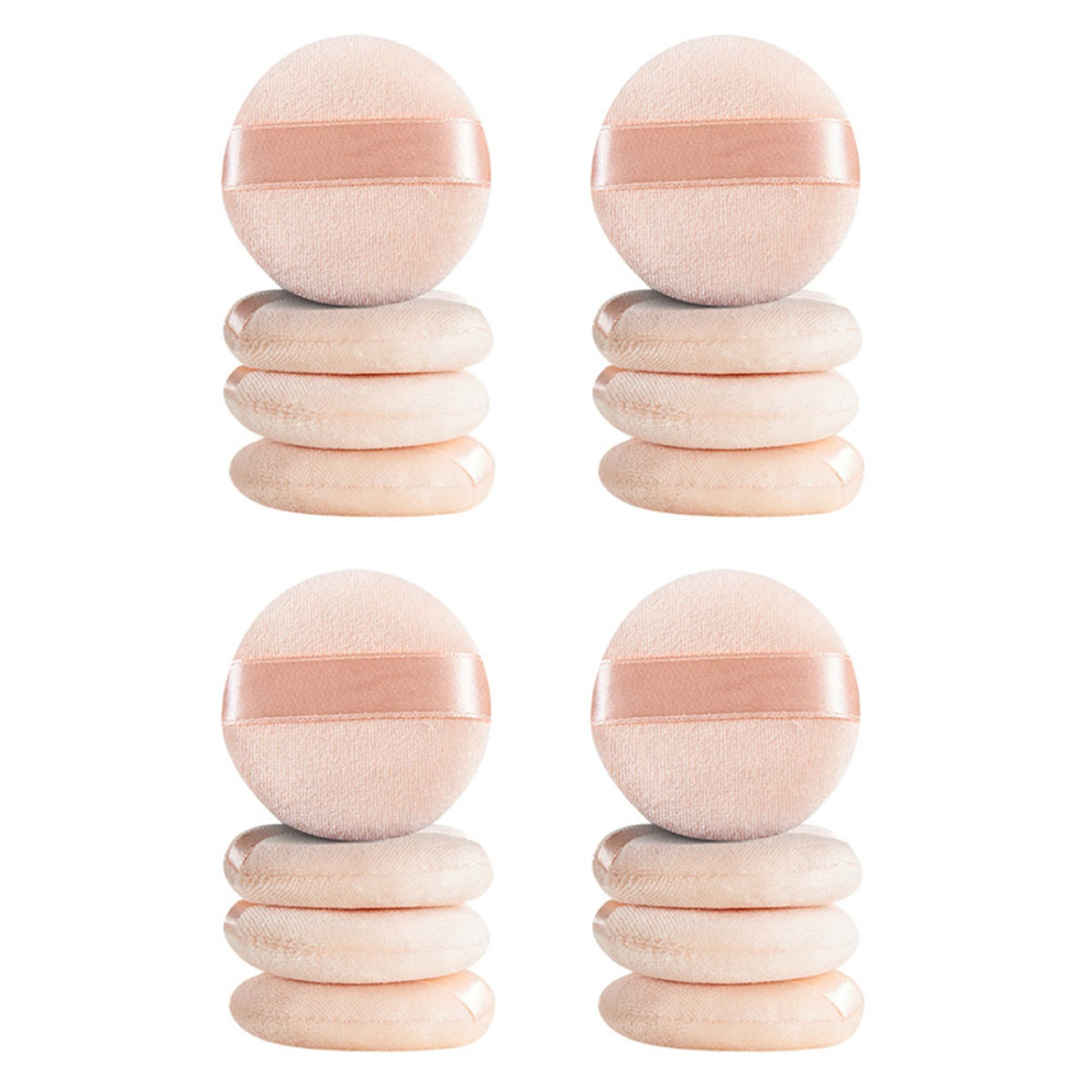 4Pcs Loose Powder Puff Pad Cosmetic Sponges Washable Foundation Puff