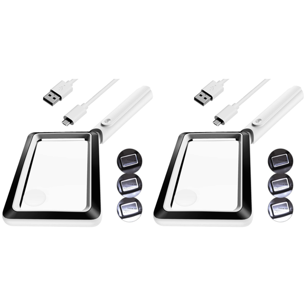 4X Rechargeable Magnifying Glass with Light 20LEDs,3 Brightness Modes