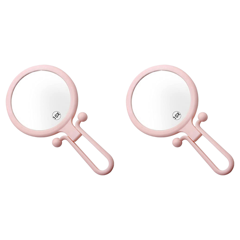 10x Handheld Magnifier, Double Sided Folding Makeup Mirror, Portable