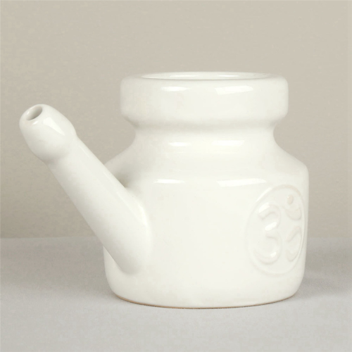 350Ml Ceramic Neti Pot Nose Cleaning Pot,White 2