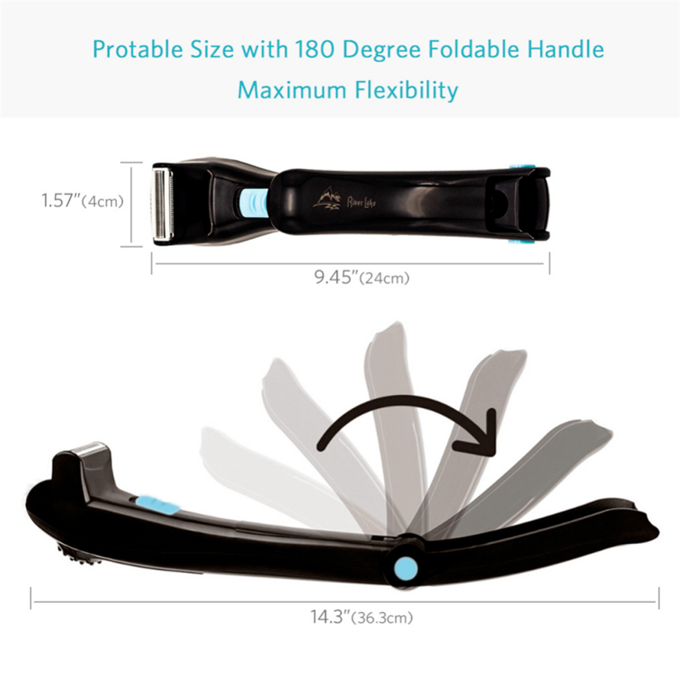 Men 180 Degrees Foldable Electric Back Battery Hair Remover