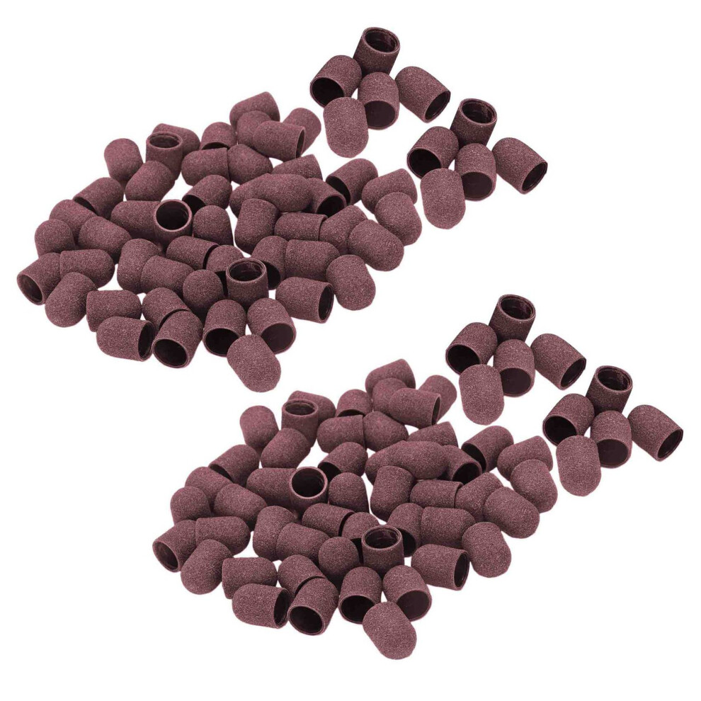 100Pcs 80 120 180 13x19Mm Sanding Cap Manicure Drill-02