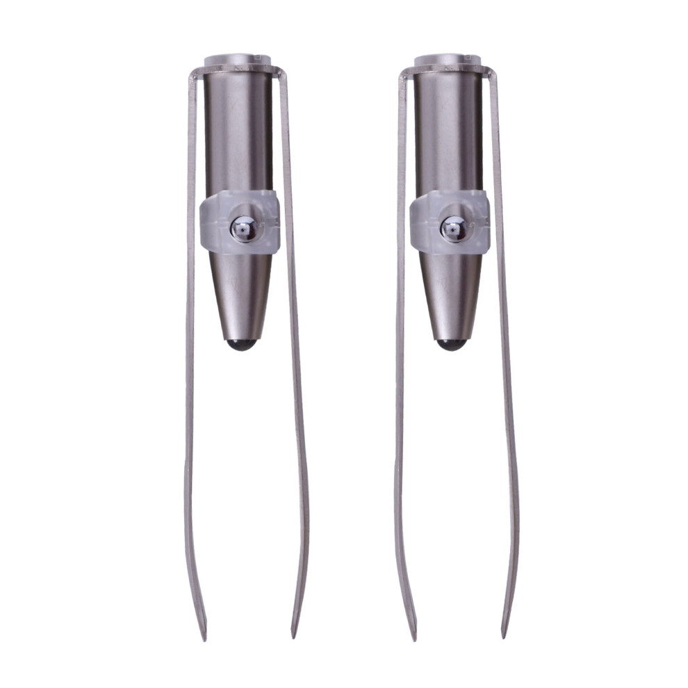 Edelstahl Wimpern Augenbrauen Pinzette + LED Licht