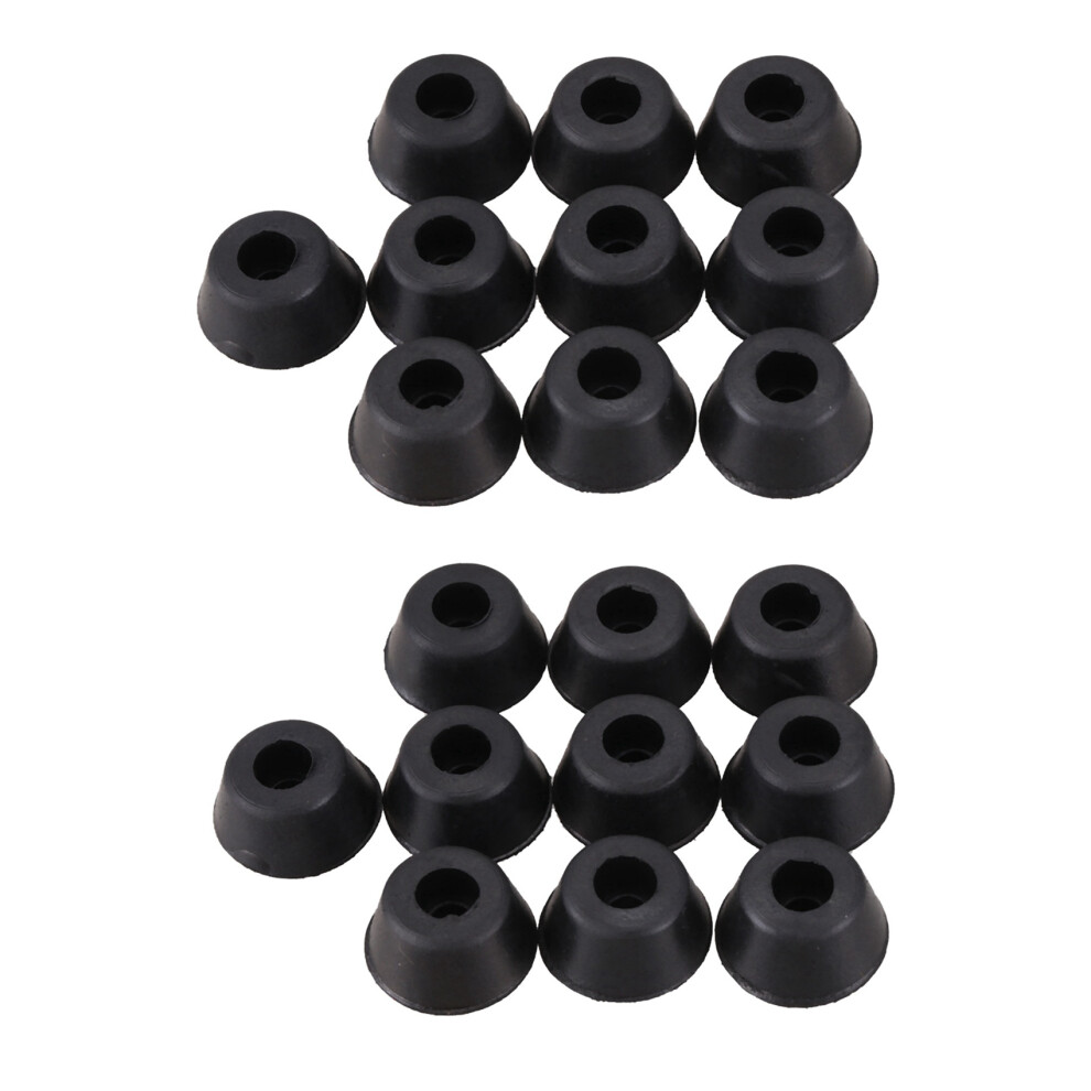 10 Pcs 21mm x 10mm Conical Recessed Bumpers Pads Black-image-OPC-PJ8YT6P-NEW