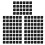 120 Pcs 30mm x 30mm Plastic Ribbed Square End Caps Tube Insert Black 1