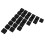 120 Pcs 30mm x 30mm Plastic Ribbed Square End Caps Tube Insert Black 4