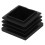 120 Pcs 30mm x 30mm Plastic Ribbed Square End Caps Tube Insert Black 6