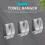 4 Pieces Stainless Steel Kitchen Dish Towel Hook Wall Mount 2