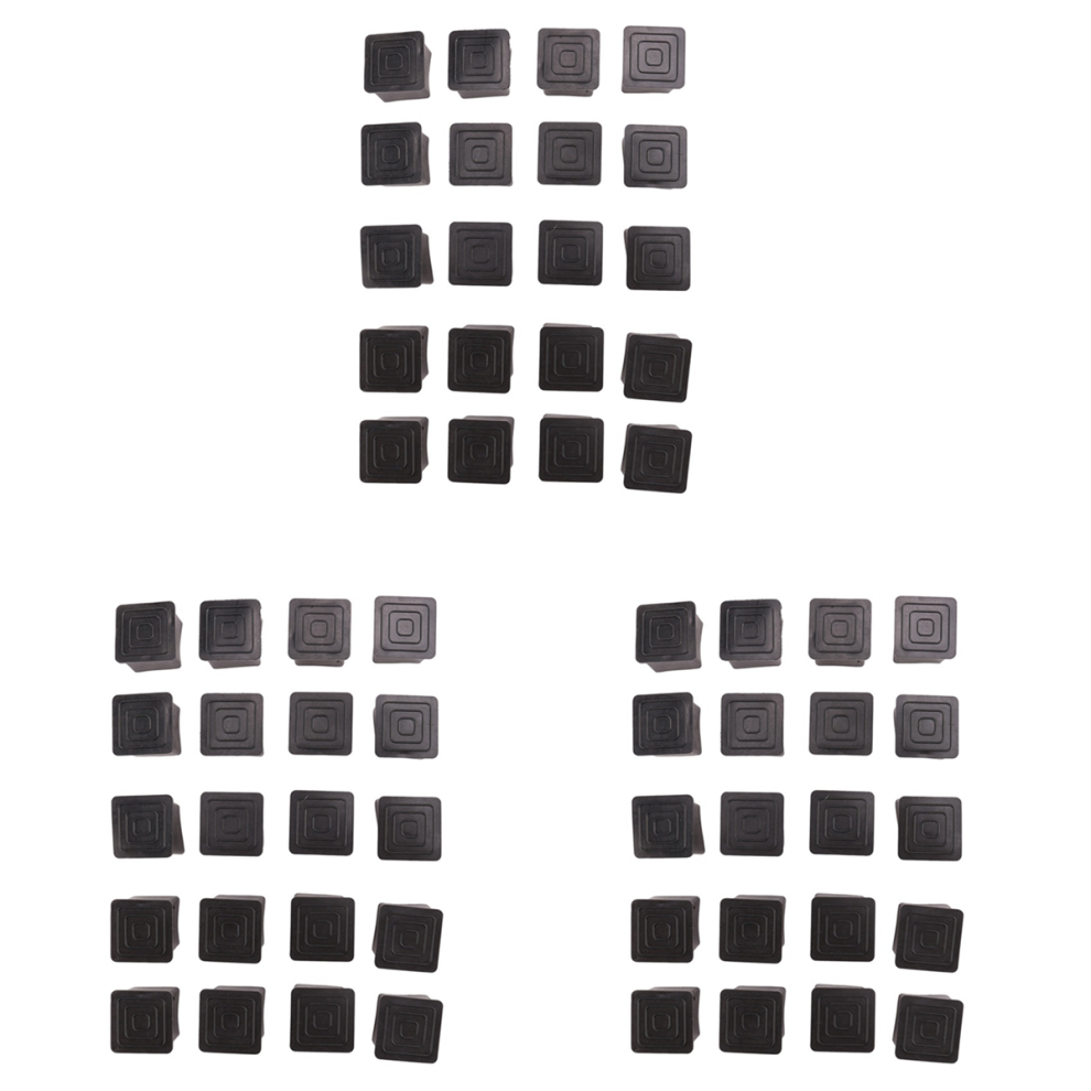 60pcs Square Chair Table Leg Rubber Covers Protectors 25mm x 25mm-image-OPC-PJ8YTC6-NEW