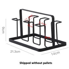 6 Glass Cups Stand Holder Drying Shelf Kitchen Water Cup Rack