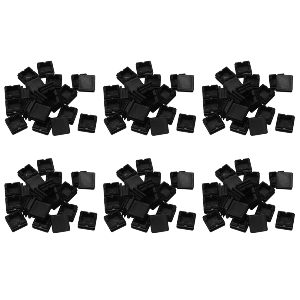 Square Table Chair Leg Tube Pipe Feet Insert Cap 25X25mm 20Pcs Black 4712715280009