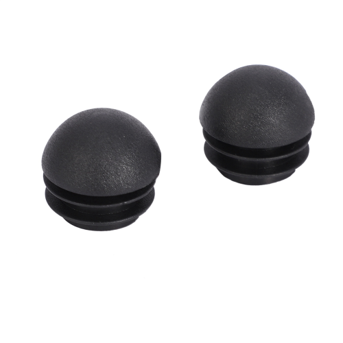 2 Pcs 25mm Dia Plastic Round Tube Inserts End Blanking Caps Black 1