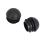 2 Pcs 25mm Dia Plastic Round Tube Inserts End Blanking Caps Black 4