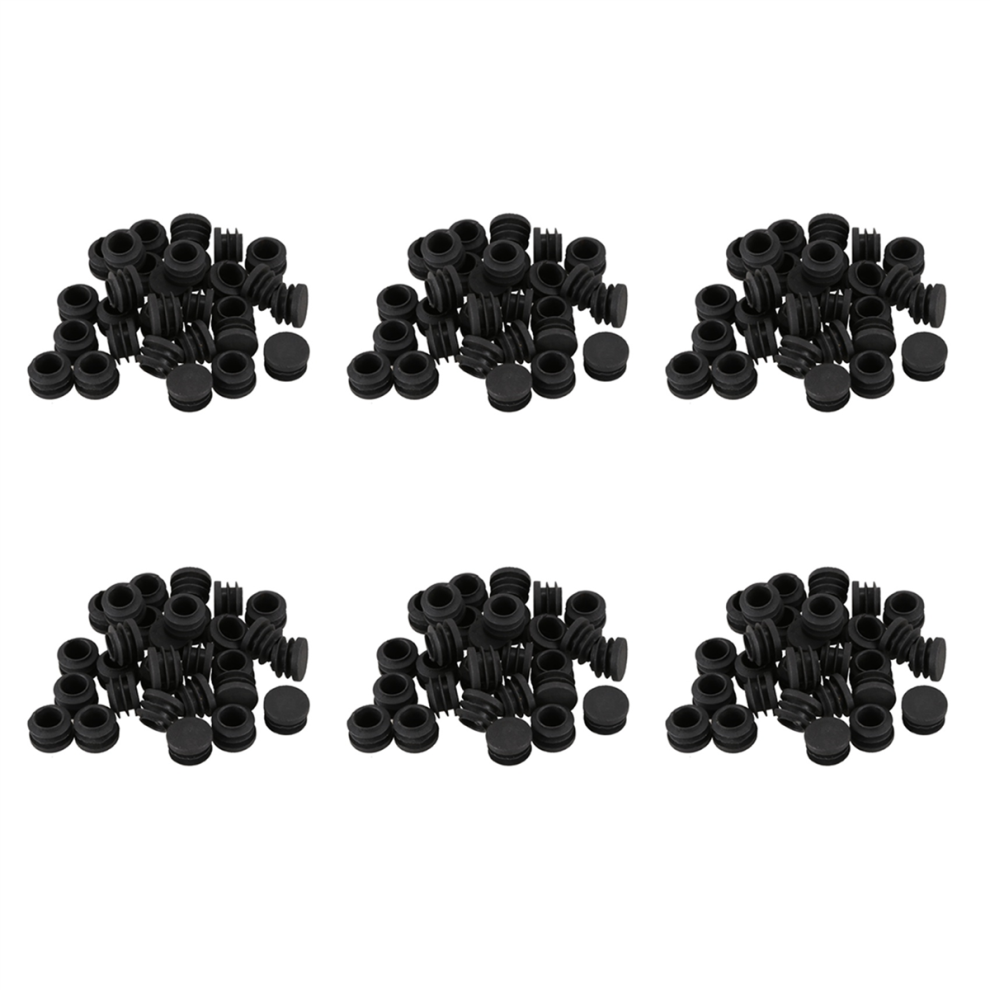 Round Table Chair Leg Tube Pipe Insert End Cap 19Mm Dia 30Pcs Black 4712715279782