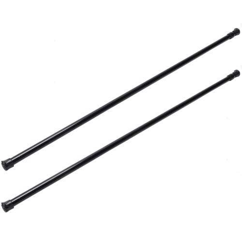 Telescopic Spring Tension Curtain Rail Pole Rods,70-120cm,Black