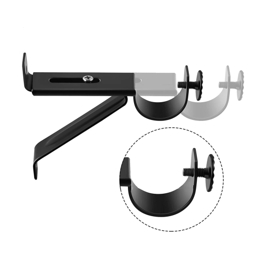 Curtain Rod Bracket, Adjustable Heavy Duty Curtain Rod Holders 2