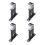 6Pcs Curtain Rod Bracket Set Single Hole Small Curtain Rod Hooks 1