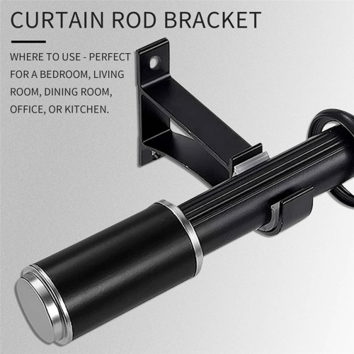 6Pcs Curtain Rod Bracket Set Single Hole Small Curtain Rod Hooks 1