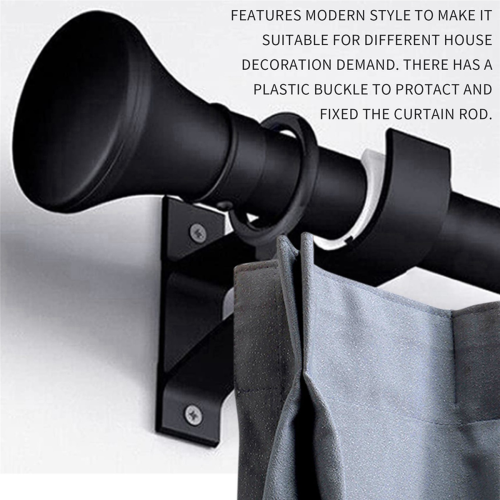 6Pcs Curtain Rod Bracket Set Single Hole Small Curtain Rod Hooks 2