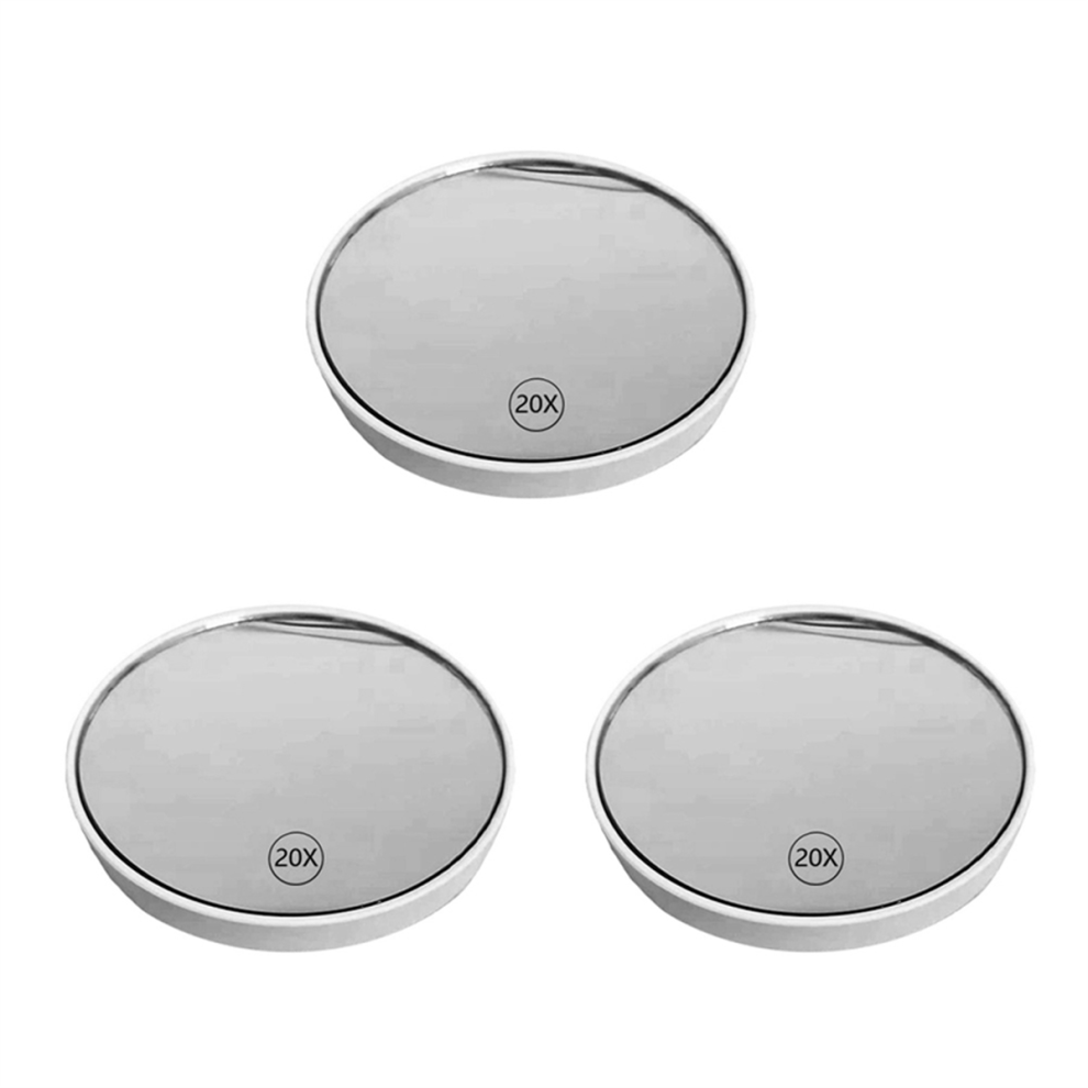 White Anti-Fog Magnifying Makeup Mirror Suction Cup Vanity Mirror,