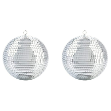 2X Colorful Stage Lighting Effect 8 Inch Disco Mirror Glitter Ball