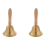 Solid Brass Wooden Handle School Reception Hotel Hand Bell Gold 1