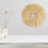 Boho Handmade Woven Straw Wall Decor Wood Beads Wall Hanging D 4