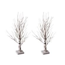 White Tree with LED Lights, Small Tree Lights Battery Powered Timer