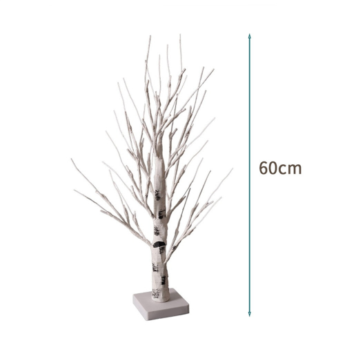 White Tree with LED Lights, Small Tree Lights Battery Powered Timer 2