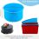 10 Pieces 4 Inch Baking Mold Kitchen Silicone Bakeware Pan Red, Blue 3