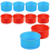 10 Pieces 4 Inch Baking Mold Kitchen Silicone Bakeware Pan Red, Blue 2