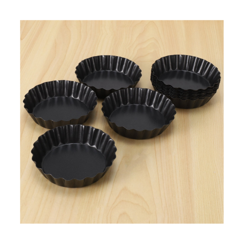 12 Pcs Egg Tart Molds, 3inch Mini Tart Pans, Tin Pan Baking Tool