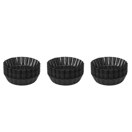 12 Pcs Egg Tart Molds, 3inch Mini Tart Pans, Tin Pan Baking Tool 2
