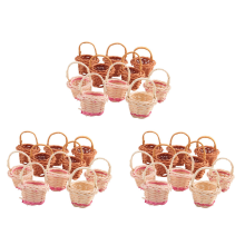 10Pcs Basket Mini Woven Baskets with Handles Plant Pots Containers