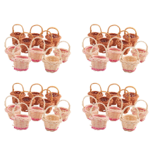 10Pcs Basket Mini Woven Baskets with Handles Plant Pots Containers