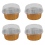 100Pcs Disposable Aluminum Foil Baking Cups Cupcake Cups with Lids 1