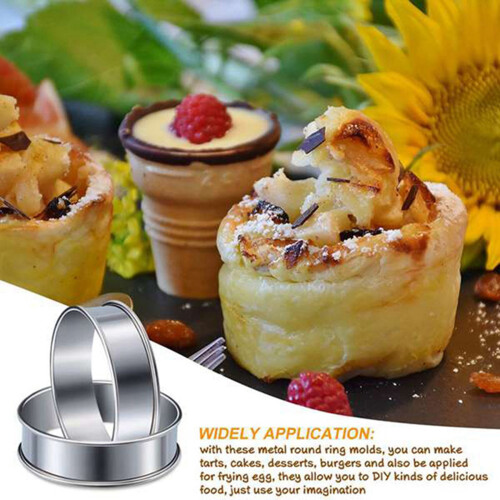5 Pieces Double Rolled Tart Rings for Home Restaurant 2