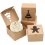 60 Kraft Cardboard Bakery Cookie Boxes Set Auto-Popup for Cookies 2