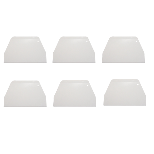 19x12.5cm Flat White Plastic Cake Decorator Dough Pastry Scraper Tool
