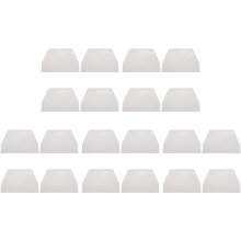 19x12.5cm Flat White Plastic Cake Decorator Dough Pastry Scraper Tool
