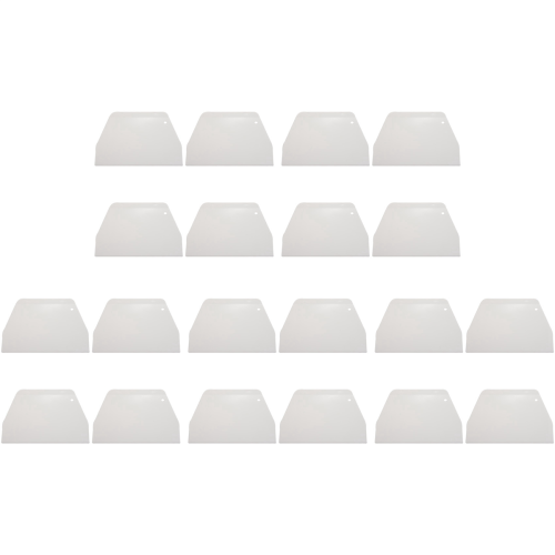 19x12.5cm Flat White Plastic Cake Decorator Dough Pastry Scraper Tool