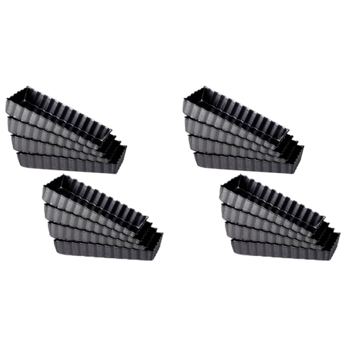 8 Pcs Non-Stick Quiche Tart Pans with Removable Bottom,for Baking