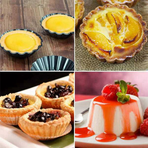 Egg Tart Molds, 3Inch Mini Tart Pans Removable Bottom (10 Pcs ) 2