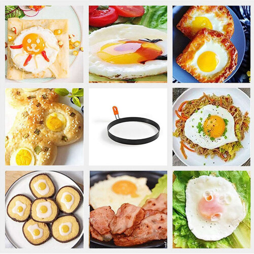 8 Inch Pancake Ring Omelet Ring with Handle Round Egg Rings Molds 1