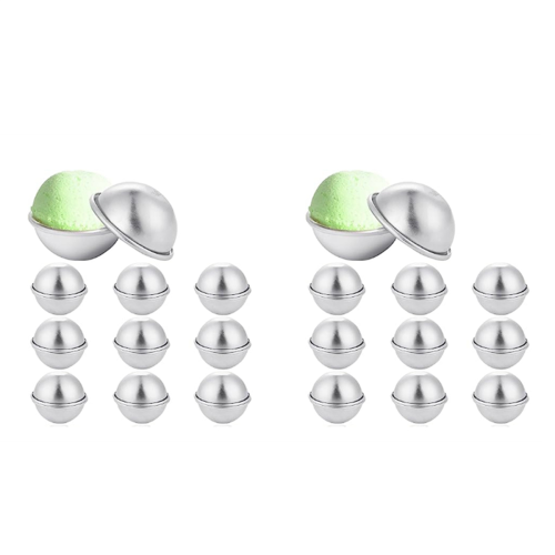 20 Pieces 10 Set DIY Metal Bath Ball Mold 5.5X2.5cm